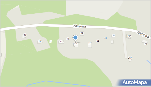 Brzozów, Zdrojowa, 45a, mapa Brzozów
