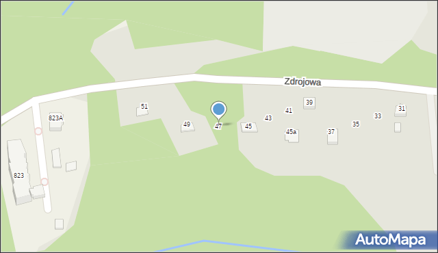 Brzozów, Zdrojowa, 47, mapa Brzozów