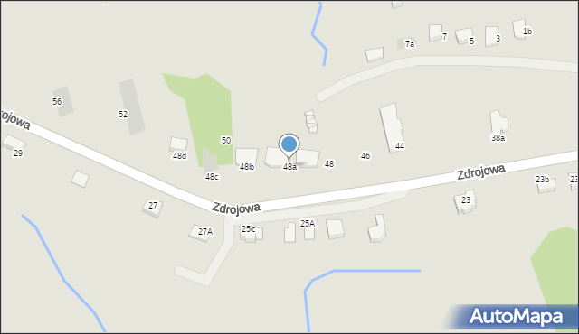 Brzozów, Zdrojowa, 48a, mapa Brzozów