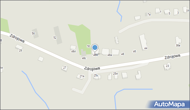 Brzozów, Zdrojowa, 48b, mapa Brzozów