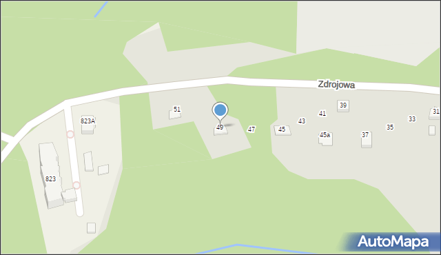 Brzozów, Zdrojowa, 49, mapa Brzozów