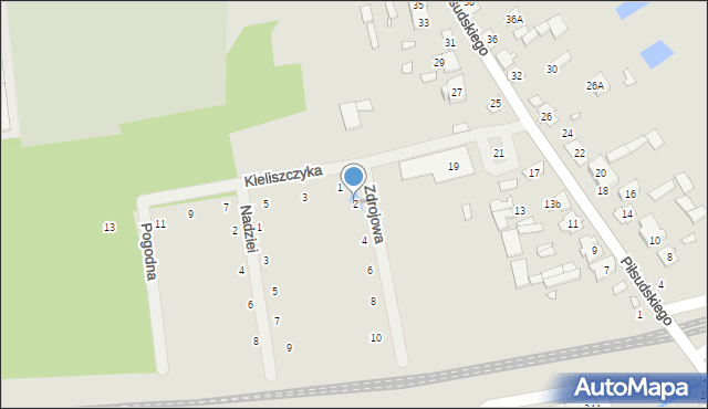 Cegłów, Zdrojowa, 2, mapa Cegłów