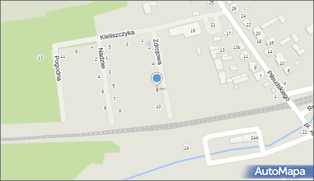 Cegłów, Zdrojowa, 8, mapa Cegłów