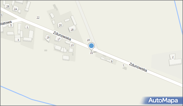 Chwaliszew, Zdunowska, 11, mapa Chwaliszew