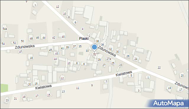 Chwaliszew, Zdunowska, 31, mapa Chwaliszew