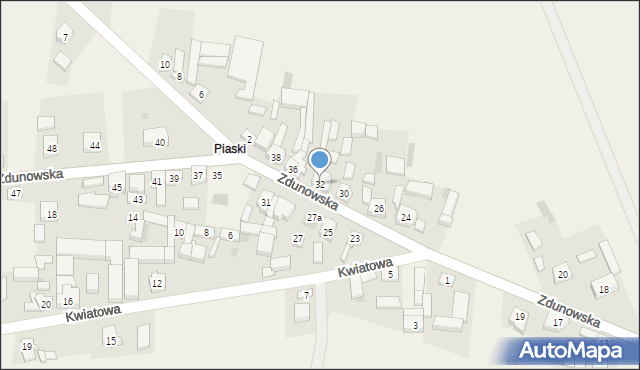 Chwaliszew, Zdunowska, 32, mapa Chwaliszew