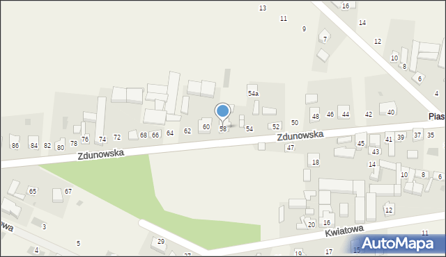 Chwaliszew, Zdunowska, 58, mapa Chwaliszew