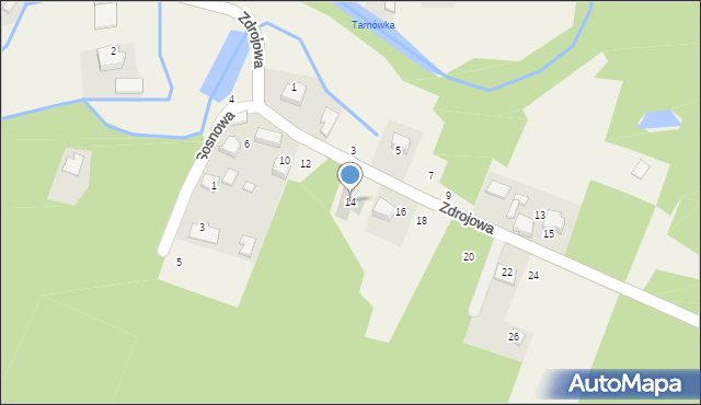 Cieślin, Zdrojowa, 14, mapa Cieślin