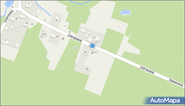 Cieślin, Zdrojowa, 24, mapa Cieślin