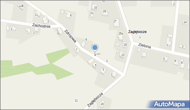 Czaniec, Zdrojowa, 4, mapa Czaniec