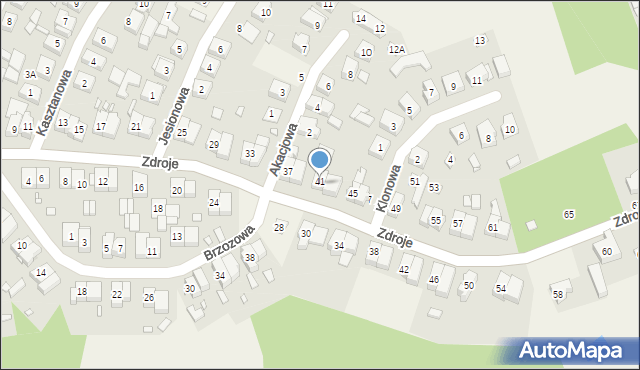 Czerwonak, Zdroje, 41, mapa Czerwonak