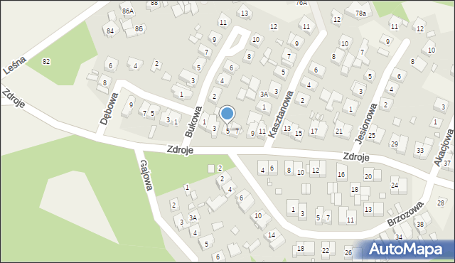 Czerwonak, Zdroje, 5, mapa Czerwonak