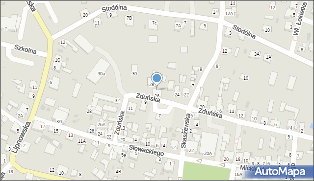 Dobrzyń nad Wisłą, Zduńska, 26a, mapa Dobrzyń nad Wisłą