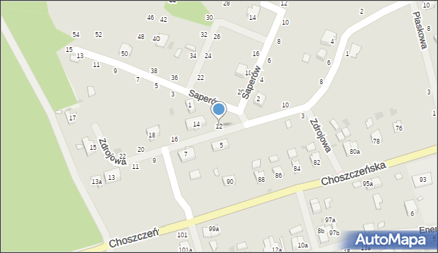 Drawno, Zdrojowa, 12, mapa Drawno