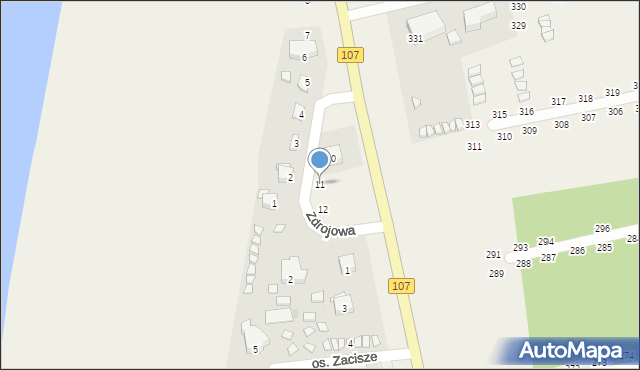 Dziwnówek, Zdrojowa, 11, mapa Dziwnówek