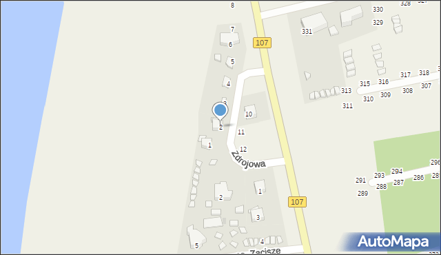 Dziwnówek, Zdrojowa, 2, mapa Dziwnówek