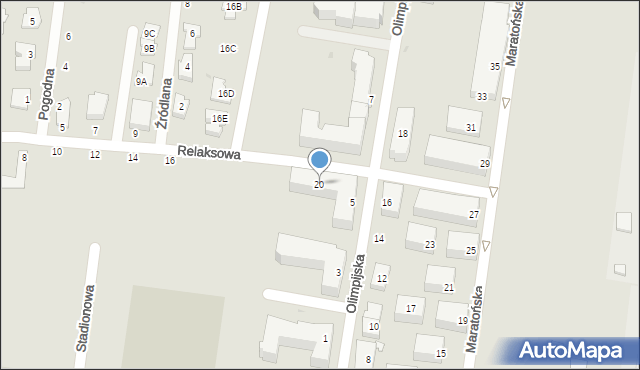 Grójec, Zdrojowa, 20, mapa Grójec