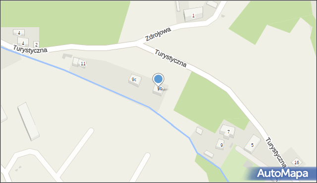 Grzmiąca, Zdrojowa, 9B, mapa Grzmiąca