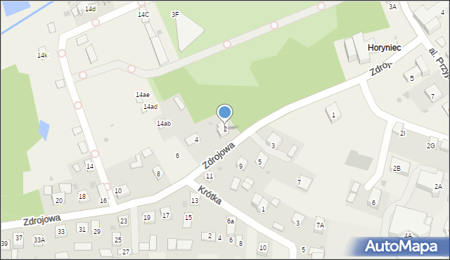 Horyniec-Zdrój, Zdrojowa, 2, mapa Horyniec-Zdrój