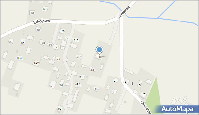 Horyniec-Zdrój, Zdrojowa, 59, mapa Horyniec-Zdrój