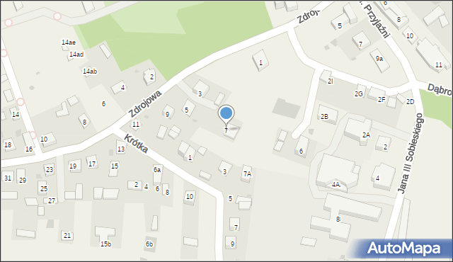 Horyniec-Zdrój, Zdrojowa, 7, mapa Horyniec-Zdrój