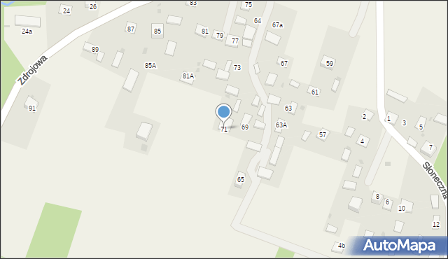 Horyniec-Zdrój, Zdrojowa, 71, mapa Horyniec-Zdrój