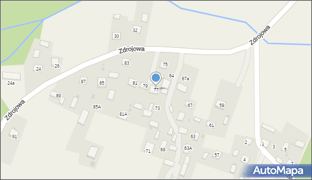 Horyniec-Zdrój, Zdrojowa, 77, mapa Horyniec-Zdrój