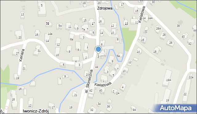 Iwonicz-Zdrój, Zdrojowa, 2, mapa Iwonicz-Zdrój