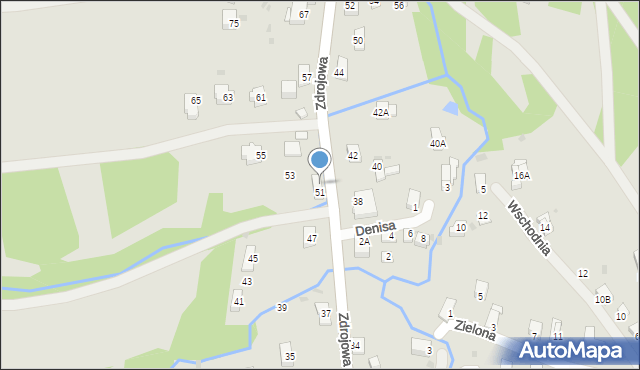 Iwonicz-Zdrój, Zdrojowa, 51a, mapa Iwonicz-Zdrój