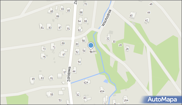 Iwonicz-Zdrój, Zdrojowa, 56, mapa Iwonicz-Zdrój