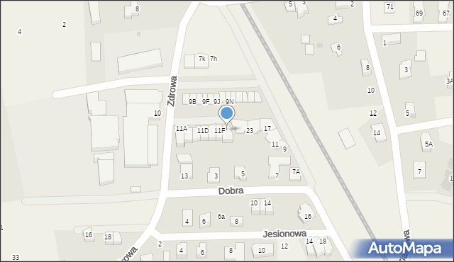 Juszkowo, Zdrowa, 11G, mapa Juszkowo