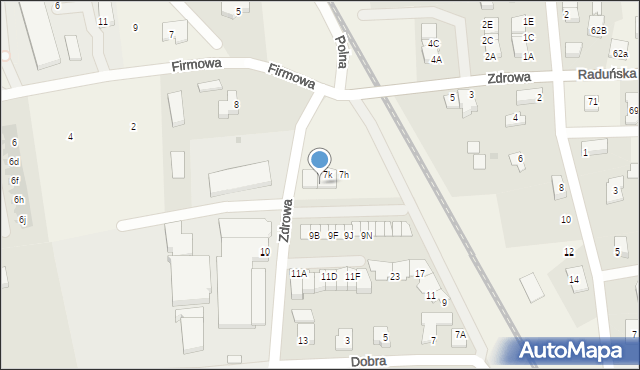 Juszkowo, Zdrowa, 7m, mapa Juszkowo