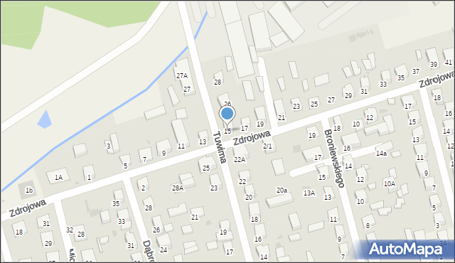 Kleosin, Zdrojowa, 15, mapa Kleosin