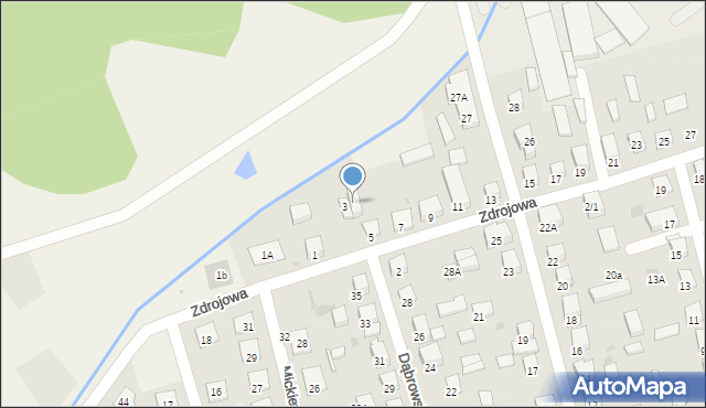 Kleosin, Zdrojowa, 3/1, mapa Kleosin