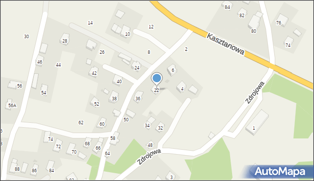 Klimkówka, Zdrojowa, 22, mapa Klimkówka