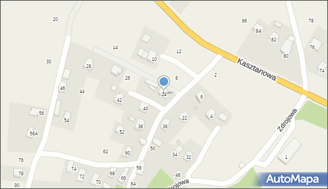 Klimkówka, Zdrojowa, 24, mapa Klimkówka