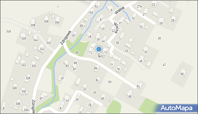 Klimkówka, Zdrojowa, 75, mapa Klimkówka
