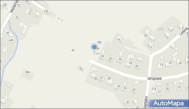 Kluszkowce, Zdrojowa, 36, mapa Kluszkowce