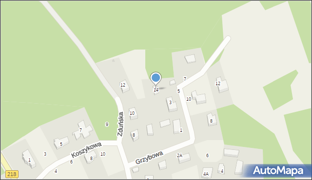 Koleczkowo, Zduńska, 14, mapa Koleczkowo