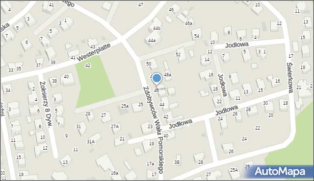 Koszalin, Zdobywców Wału Pomorskiego, 46, mapa Koszalina