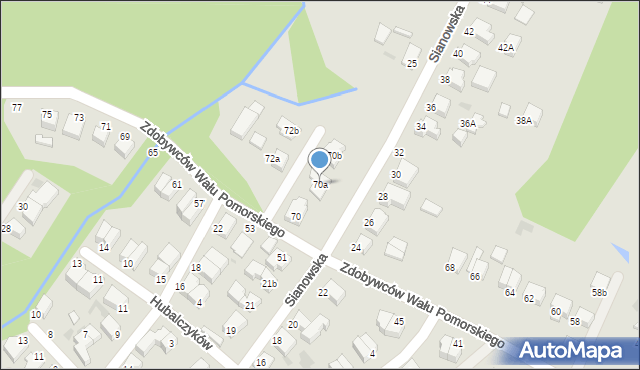 Koszalin, Zdobywców Wału Pomorskiego, 70a, mapa Koszalina