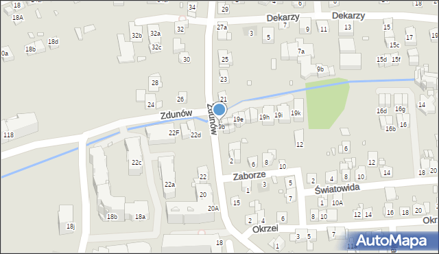 Kraków, Zdunów, 19b, mapa Krakowa