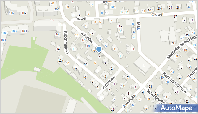 Kraków, Zdunów, 6, mapa Krakowa