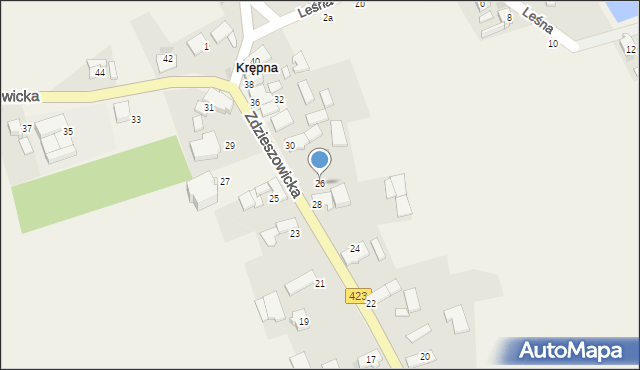 Krępna, Zdzieszowicka, 26, mapa Krępna