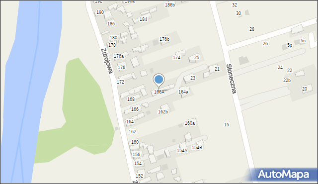 Krościenko nad Dunajcem, Zdrojowa, 166A, mapa Krościenko nad Dunajcem