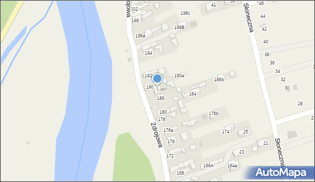 Krościenko nad Dunajcem, Zdrojowa, 188, mapa Krościenko nad Dunajcem