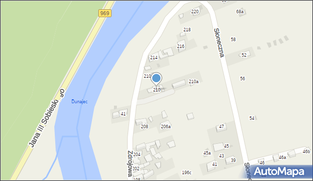 Krościenko nad Dunajcem, Zdrojowa, 210, mapa Krościenko nad Dunajcem