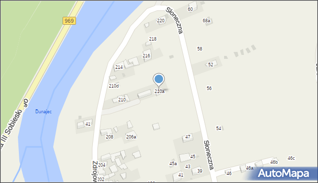 Krościenko nad Dunajcem, Zdrojowa, 210a, mapa Krościenko nad Dunajcem