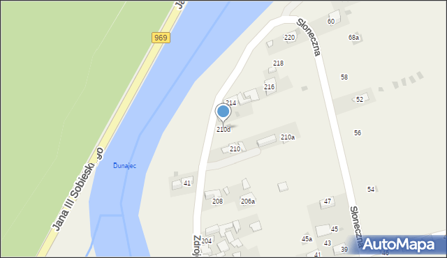 Krościenko nad Dunajcem, Zdrojowa, 210d, mapa Krościenko nad Dunajcem