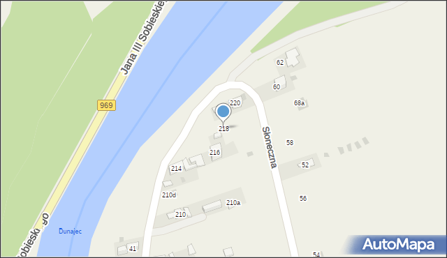 Krościenko nad Dunajcem, Zdrojowa, 218, mapa Krościenko nad Dunajcem